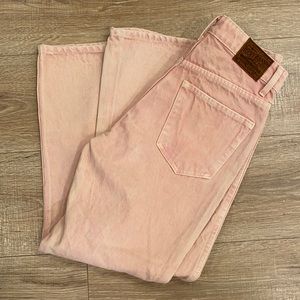 High waisted mom acid wash pink jeans lucky brand